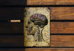 a picture of a human brain on a piece of wood