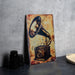 a picture of an old record player with a megaphone on it