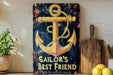 a painting of an anchor on a wall