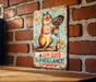 a picture of a squirrel on a brick wall