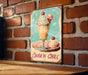 a picture of a sign on a brick wall