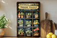 a picture of a vintage veggie vault on a shelf