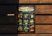 a vintage veggie vault on display on a wooden wall