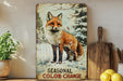 a painting of a fox on a shelf