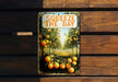 a book with a picture of oranges on it