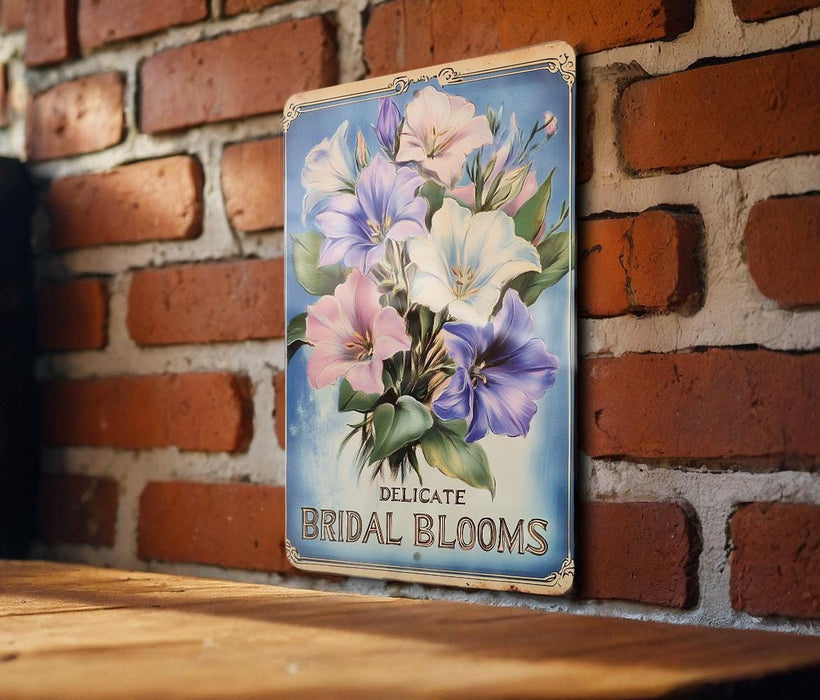 a picture of a bouquet of flowers on a brick wall