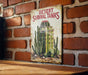 a sign on a brick wall that says desert survival tanks