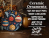 a ceramic ornament on a table next to a pumpkin