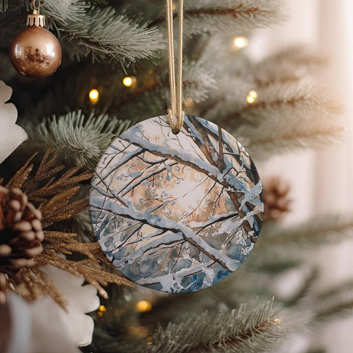 a close up of a christmas tree with ornaments