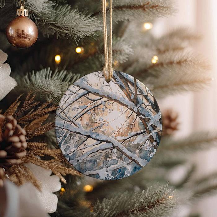a close up of a christmas tree with ornaments