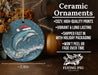 a ceramic ornament with a dolphin on it