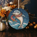 a christmas ornament with a dolphin on it