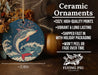 a ceramic ornament with a dolphin on it