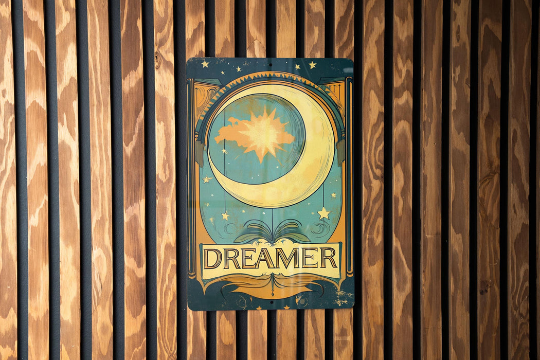 a wooden wall with a sign on it