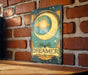 a picture of a sign on a brick wall