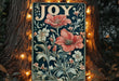 a lit up sign with flowers on it