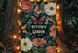 a picture of a butterfly garden surrounded by lights