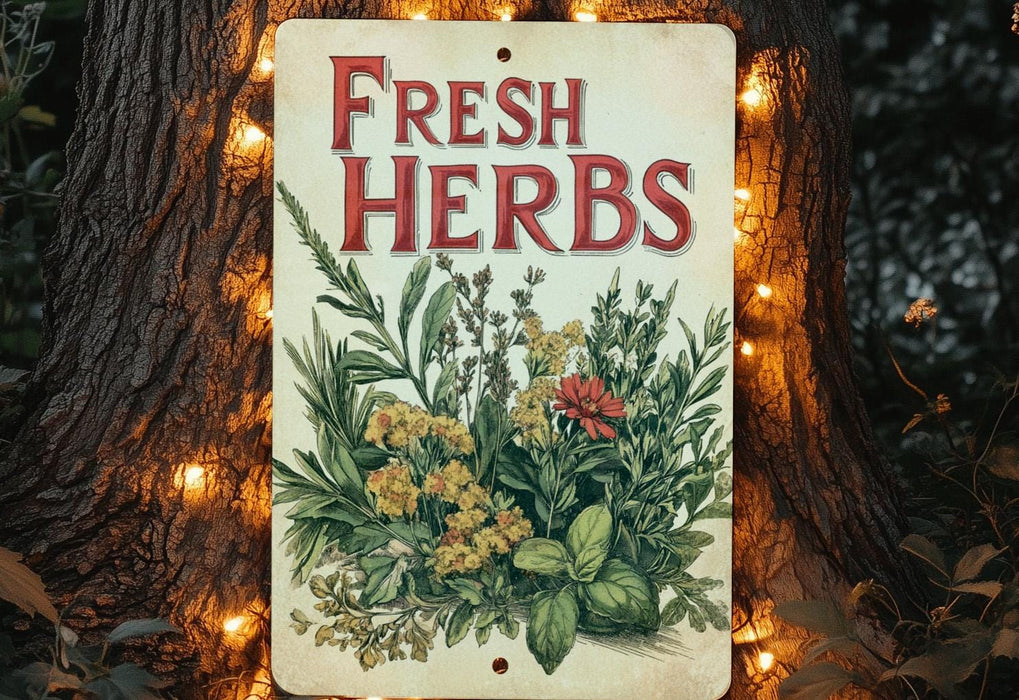 a sign that is hanging on a tree