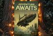 a book with a picture of a flying saucer on it