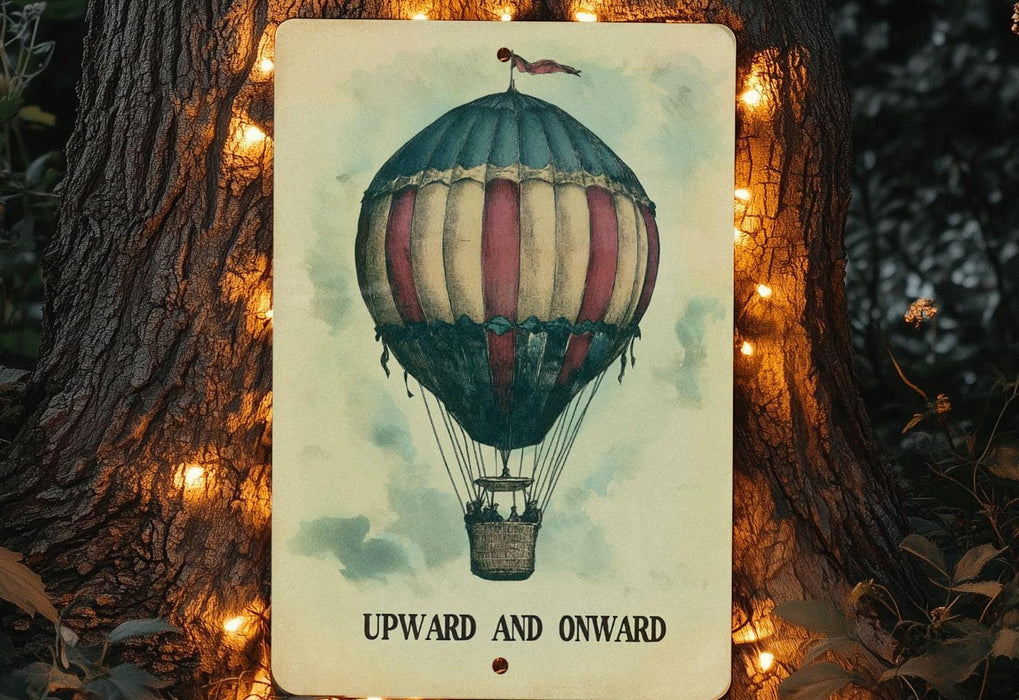 a picture of a hot air balloon on a tree