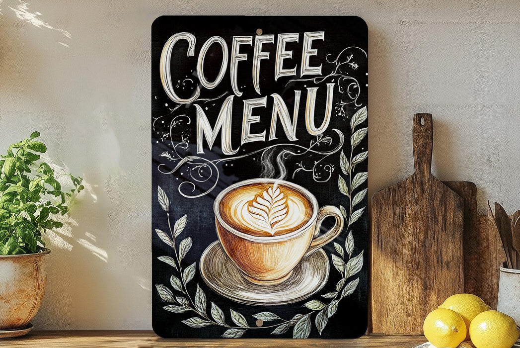 a painting of a cup of coffee on a table