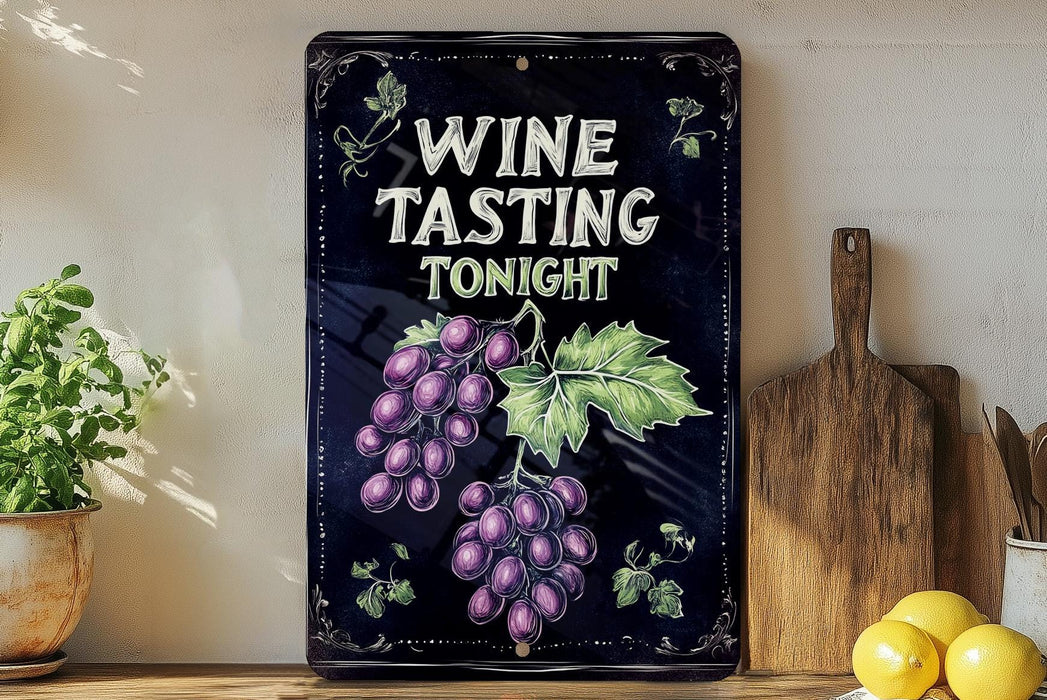 a painting of a bunch of grapes on a shelf
