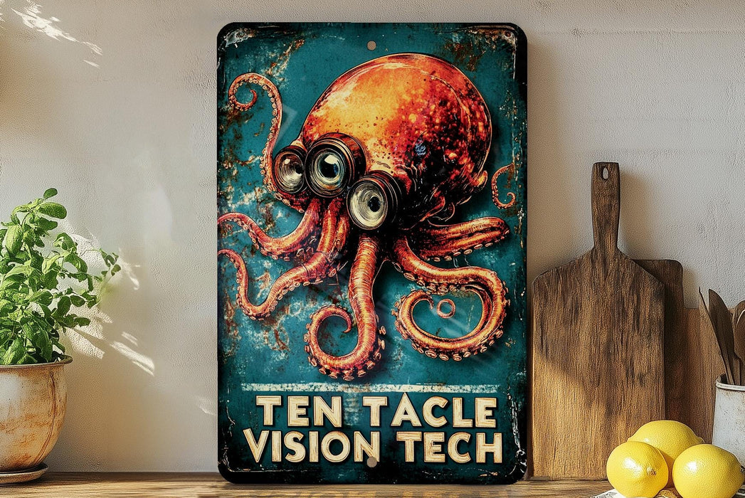 a painting of an octopus on a wall