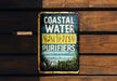 a sign on the side of a wooden wall