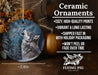 a ceramic ornament with a wolf on it