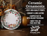 a ceramic ornament on a table next to autumn decorations