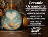 a ceramic ornament with a teapot and heart on it