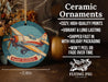 a ceramic ornament with a picture of a plane on it