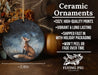 a ceramic ornament with a fox on it