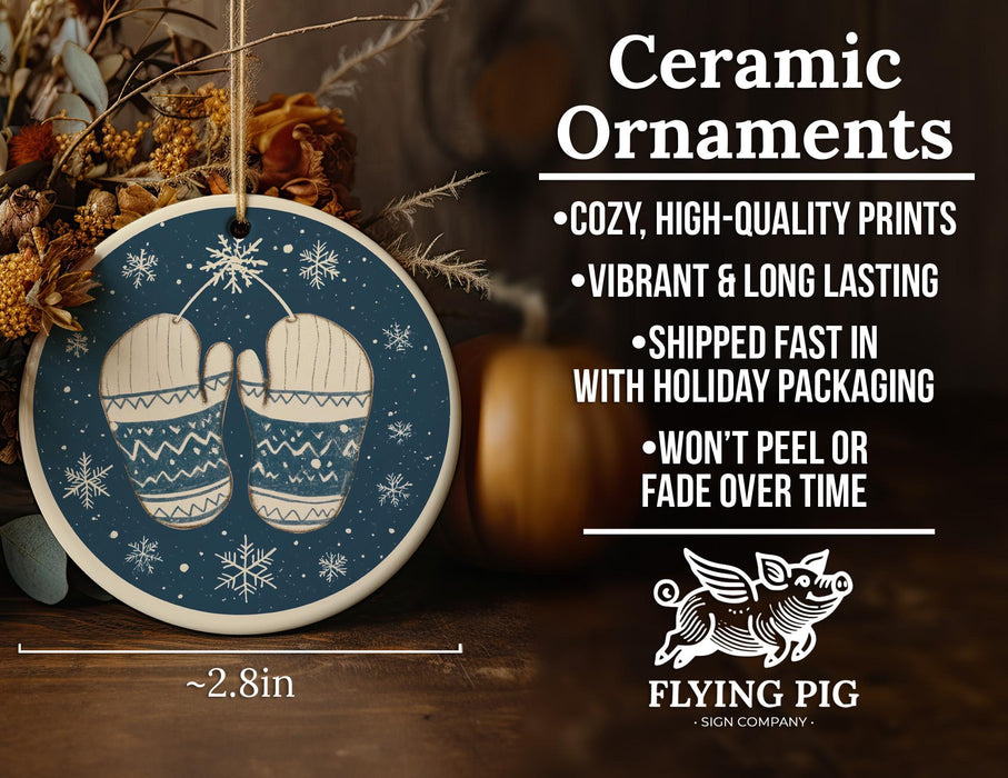 a ceramic ornament with a pair of slippers on it