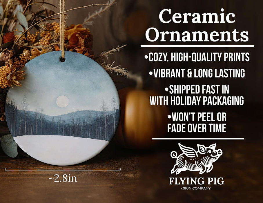 a ceramic ornament sitting on top of a wooden table