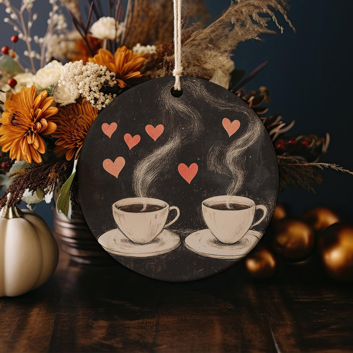 a picture of two cups of coffee on a table