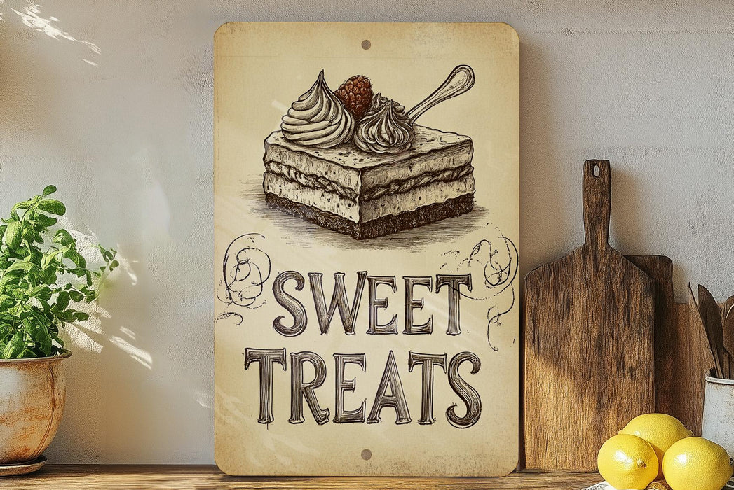 a sign that says sweet treats on it