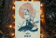 a picture of a fox sitting on top of a tree