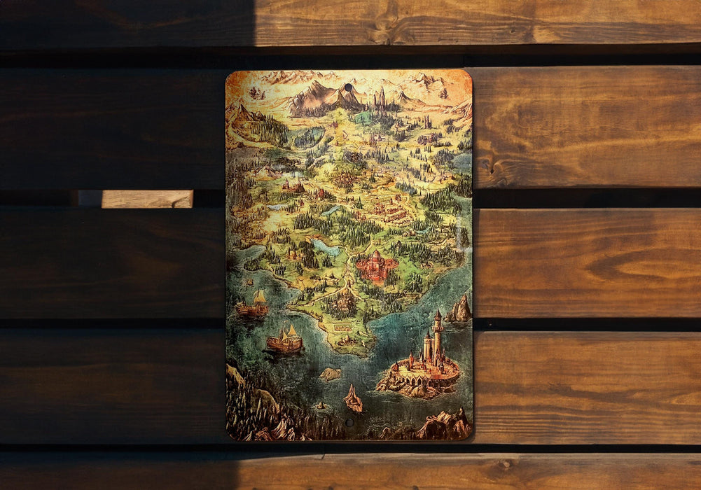 a wooden bench with a map on it