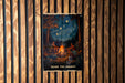 a wooden wall with a poster on it that says share the moment