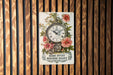 a clock on a wooden wall that says make every second count