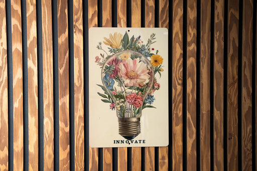 a picture of a light bulb with flowers in it