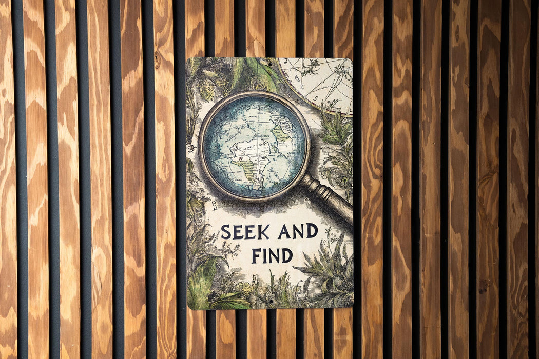 a book with a magnifying glass on top of it