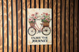 a sign that says enjoy the journey on a wooden wall