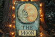 a sign with a picture of the moon on it