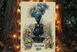 a picture of a steam engine on a sign