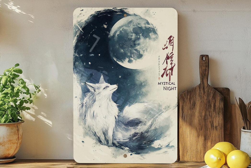 a painting of a fox sitting on a shelf
