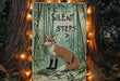 a sign with a picture of a fox on it