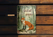 a book with a picture of a fox on it