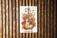 a picture of a guitar on a wooden wall